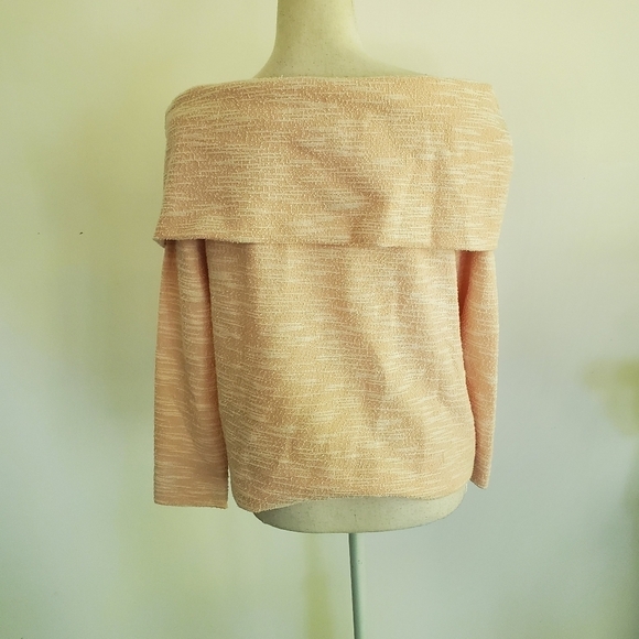 Sunday in Brooklyn | Anthropologie Pink Textured Off-Shouler Top - Picture 6 of 9